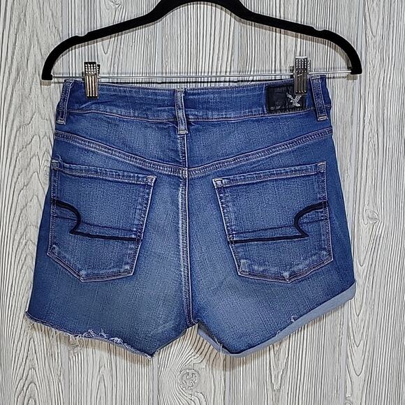 American Eagle Super Stretch Hi-Rise Shortie Jean Shorts, Women's Size: 6 - Picture 2 of 11